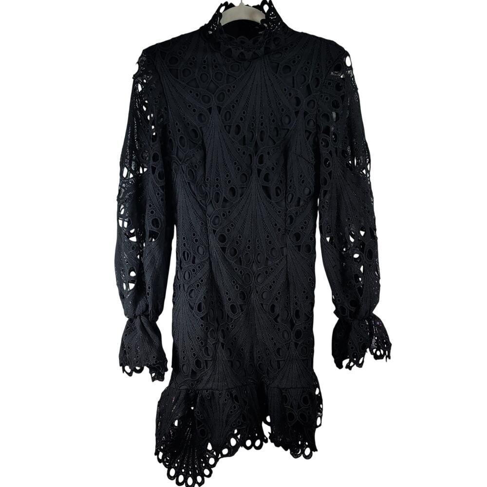 Pretty Little Thing Black Eyelet, Size 6
